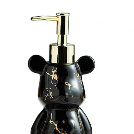 Soap Dispenser Cute Bear Shaped Dish Soap Dispenser for Office Tabletop Home Black