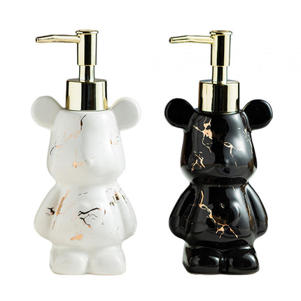 Soap Dispenser Cute Bear Shaped Dish Soap Dispenser for Office Tabletop Home Black