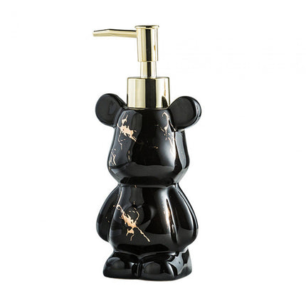 Soap Dispenser Cute Bear Shaped Dish Soap Dispenser for Office Tabletop Home Black