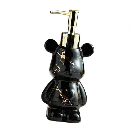 Soap Dispenser Cute Bear Shaped Dish Soap Dispenser for Office Tabletop Home Black