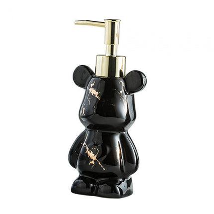 Soap Dispenser Cute Bear Shaped Dish Soap Dispenser for Office Tabletop Home Black