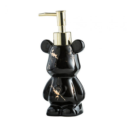 Soap Dispenser Cute Bear Shaped Dish Soap Dispenser for Office Tabletop Home Black