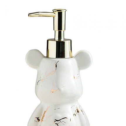 Soap Dispenser Cute Bear Shaped Dish Soap Dispenser for Office Tabletop Home White