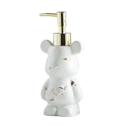 Soap Dispenser Cute Bear Shaped Dish Soap Dispenser for Office Tabletop Home White