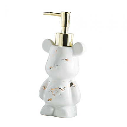 Soap Dispenser Cute Bear Shaped Dish Soap Dispenser for Office Tabletop Home White