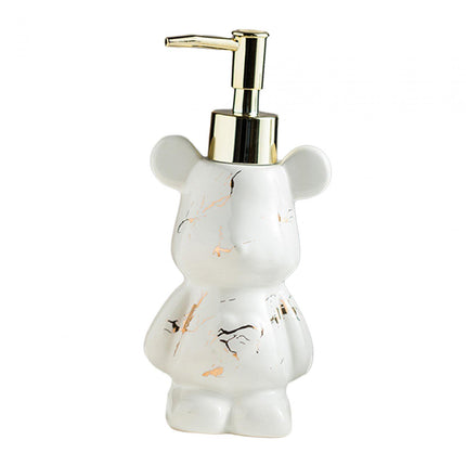 Soap Dispenser Cute Bear Shaped Dish Soap Dispenser for Office Tabletop Home White