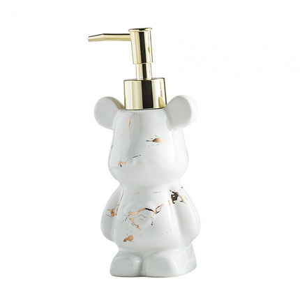 Soap Dispenser Cute Bear Shaped Dish Soap Dispenser for Office Tabletop Home White