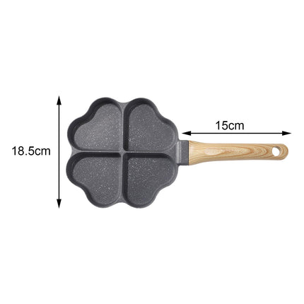 Mini Egg Cooker Pan Nonstick Cookware Omelet Pan for Baking Frying Vegetable Black