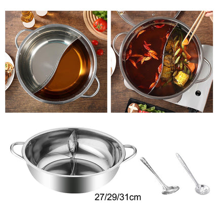 Shabu Shabu Hot Pot Hot Pot Cooker with Spoons for Restaurant Camping Home