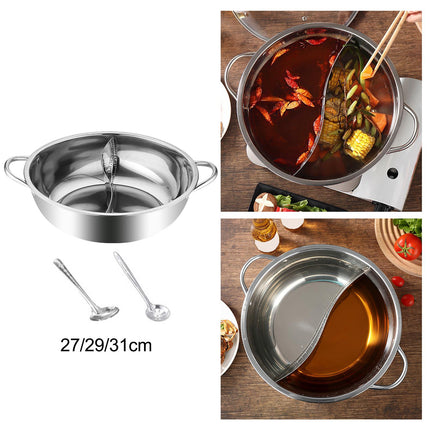 Shabu Shabu Hot Pot Hot Pot Cooker with Spoons for Restaurant Camping Home