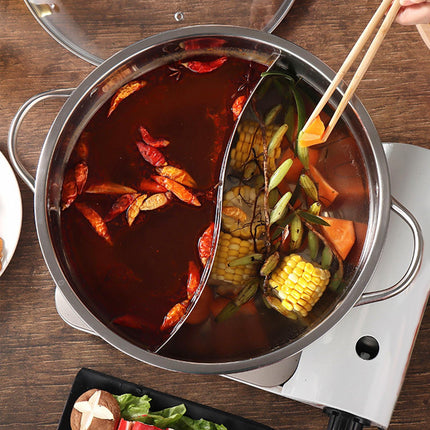 Shabu Shabu Hot Pot Hot Pot Cooker with Spoons for Restaurant Camping Home