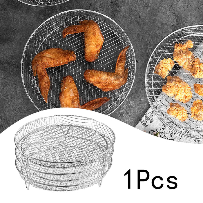 3Pcs Air Fryer Rack Stand Fruits Home Kitchen Supply Chips Grill Rack round 20cm