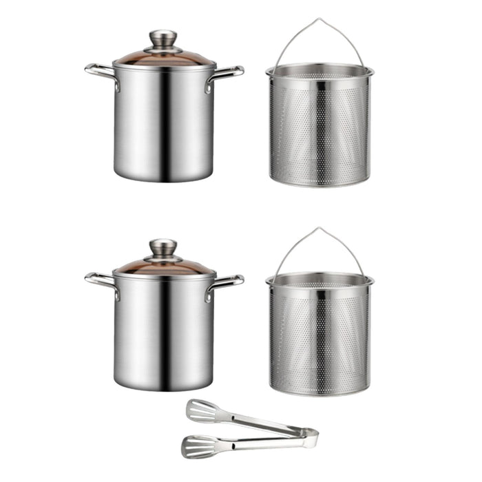 Stainless Steel Stockpot Boiling Cookware Reinforced Bottom Seafood Boil Pot no clamp