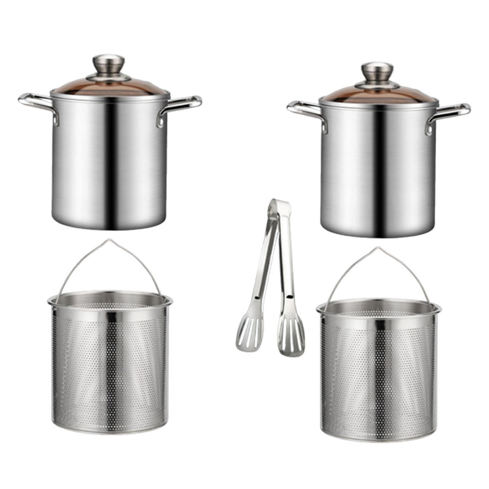 Stainless Steel Stockpot Boiling Cookware Reinforced Bottom Seafood Boil Pot no clamp