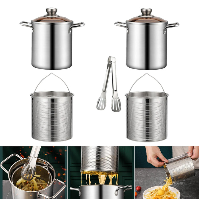 Stainless Steel Stockpot Boiling Cookware Reinforced Bottom Seafood Boil Pot no clamp