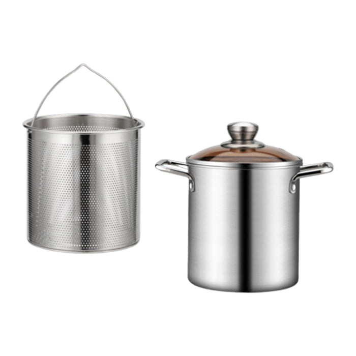 Stainless Steel Stockpot Boiling Cookware Reinforced Bottom Seafood Boil Pot no clamp