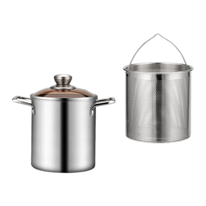 Stainless Steel Stockpot Boiling Cookware Reinforced Bottom Seafood Boil Pot no clamp