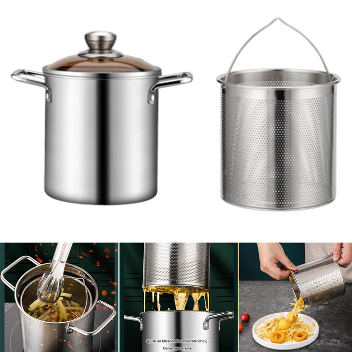 Stainless Steel Stockpot Boiling Cookware Reinforced Bottom Seafood Boil Pot no clamp