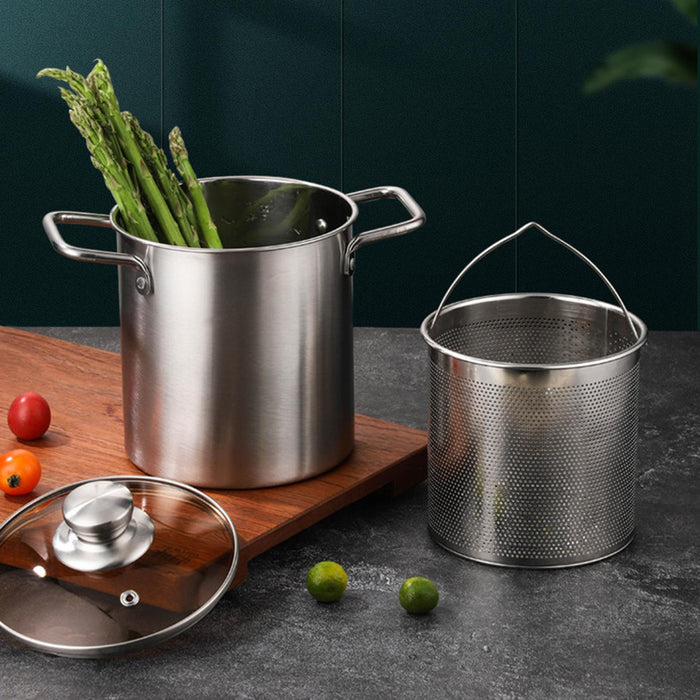 Stainless Steel Stockpot Boiling Cookware Reinforced Bottom Seafood Boil Pot no clamp