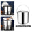 201 Stainless Steel Stockpot Oil Bucket Tall Cooking Pot for Household Hotel 6L