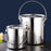 201 Stainless Steel Stockpot Oil Bucket Tall Cooking Pot for Household Hotel 6L