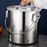 201 Stainless Steel Stockpot Oil Bucket Tall Cooking Pot for Household Hotel 6L