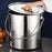 201 Stainless Steel Stockpot Oil Bucket Tall Cooking Pot for Household Hotel 6L