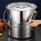 201 Stainless Steel Stockpot Oil Bucket Tall Cooking Pot for Household Hotel 20L