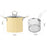 3L Deep Frying Pot with Strainer Kitchen Frying Pan for Frying Party Kitchen Yellow