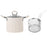 3L Deep Frying Pot with Strainer Kitchen Frying Pan for Frying Party Kitchen White