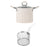 3L Deep Frying Pot with Strainer Kitchen Frying Pan for Frying Party Kitchen White