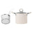 3L Deep Frying Pot with Strainer Kitchen Frying Pan for Frying Party Kitchen White