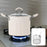 3L Deep Frying Pot with Strainer Kitchen Frying Pan for Frying Party Kitchen White