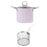 3L Deep Frying Pot with Strainer Kitchen Frying Pan for Frying Party Kitchen Violet