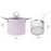 3L Deep Frying Pot with Strainer Kitchen Frying Pan for Frying Party Kitchen Violet