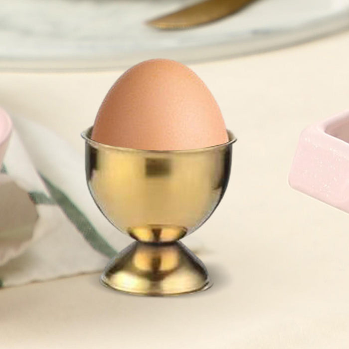 Stainless Steel Egg Cup Kitchen Gadget Dinnerware Durable Egg Tray gold