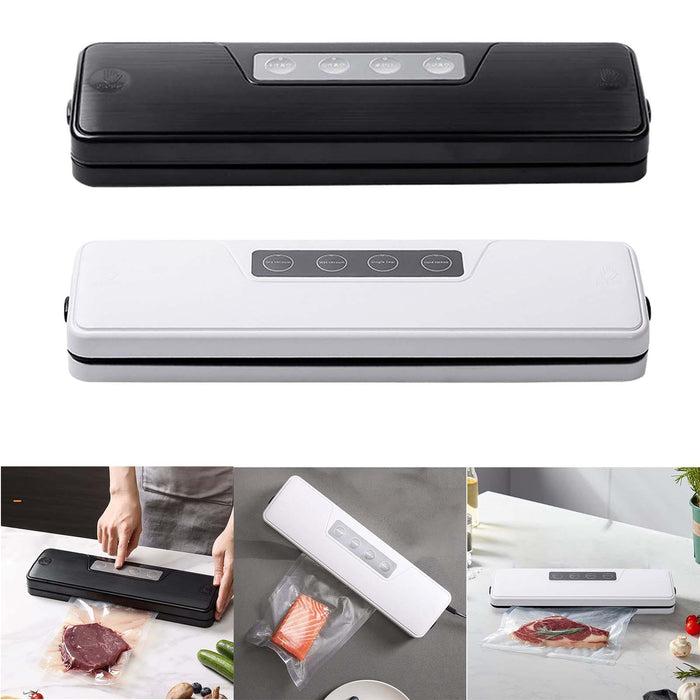 Vacuum Sealer with 10 Bags Portable Packaging Sealer for Snacks Bread Fruits black