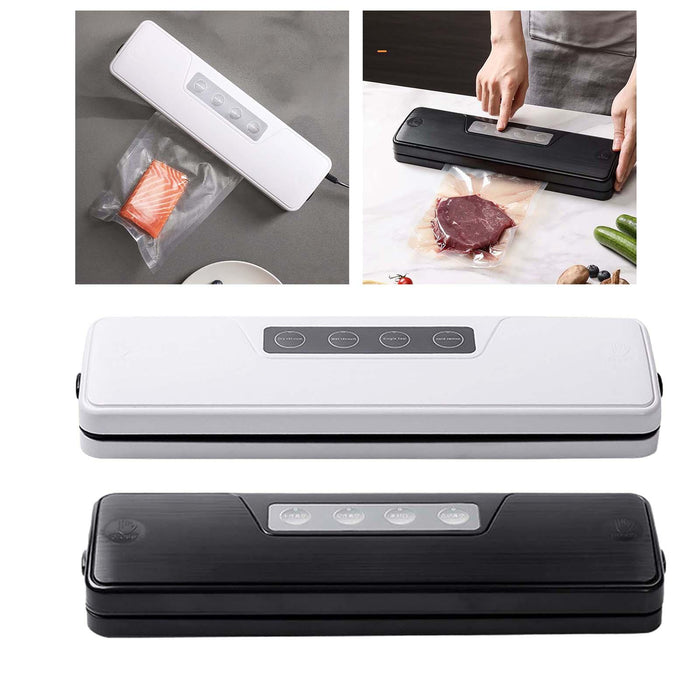 Vacuum Sealer with 10 Bags Portable Packaging Sealer for Snacks Bread Fruits black