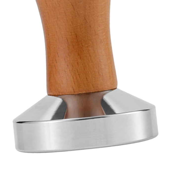 Stainless Steel Espresso Tamper Coffee Hand Press Tool for Cafe Hotel Brown