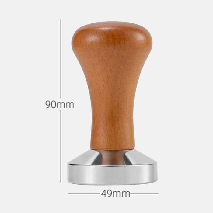 Stainless Steel Espresso Tamper Coffee Hand Press Tool for Cafe Hotel Brown