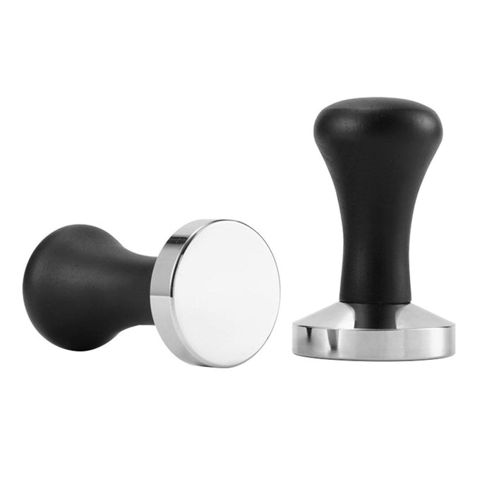 Stainless Steel Espresso Tamper Coffee Hand Press Tool for Cafe Hotel Black