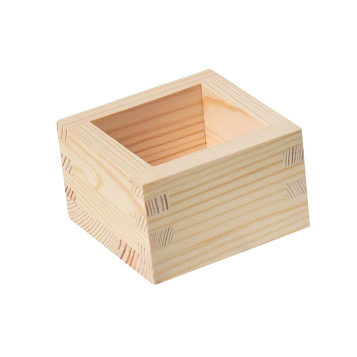 Crofta Wooden Box Jewelry Box Mini Wooden Boxes Square for Wine Glass Glass Water Cup styles B