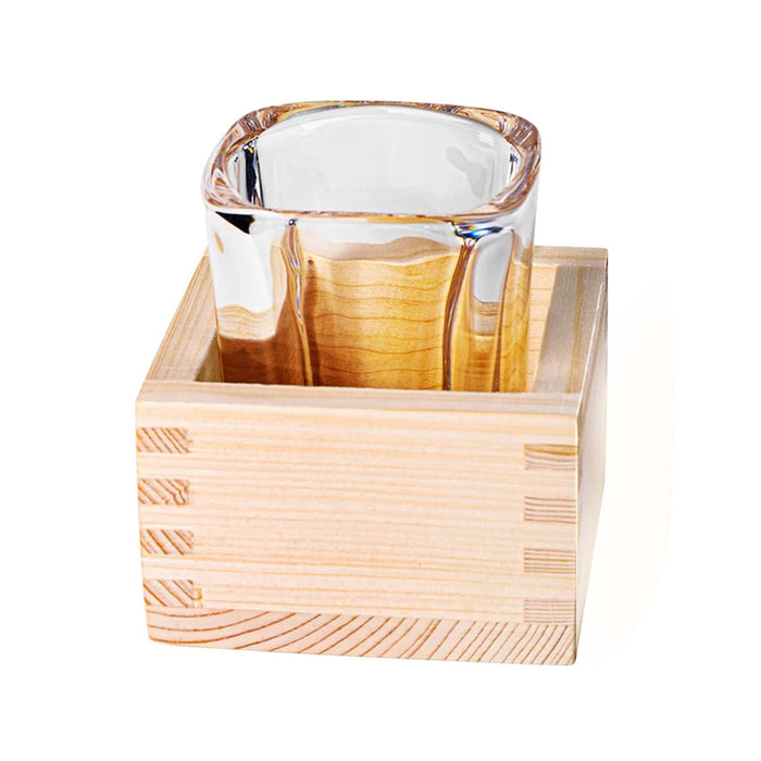 Crofta Wooden Box Jewelry Box Mini Wooden Boxes Square for Wine Glass Glass Water Cup styles B