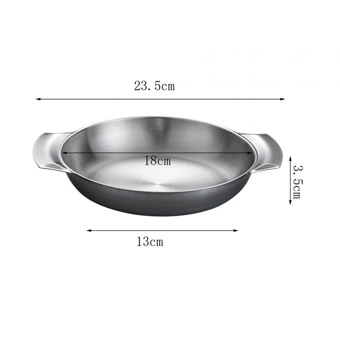 Stainless Steel Pot Fast Heating Household Kitchen Cookware for Camping Home 18cm