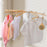 Wall Mount Clothes Drying Rack Laundry Hangers Dryer Rack for Bathroom Indoor White Wooden Pole