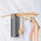 Wall Mount Clothes Drying Rack Laundry Hangers Dryer Rack for Bathroom Indoor Gray Wooden Pole