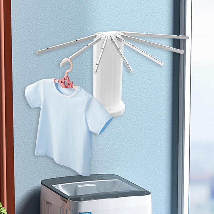 Wall Mounted Clothes Drying Rack Hanging for Indoor Daily Family Use Bedroom Aluminum Alloy