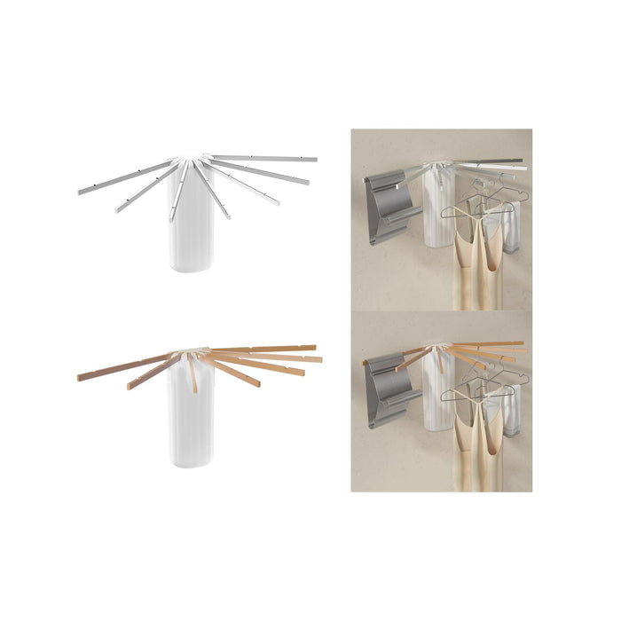 Wall Mounted Clothes Drying Rack Hanging Laundry Rack for Home Bedroom Patio Aluminum Alloy