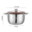 Stainless Steel Stockpot Dual Handle Kitchen Cooking Pot for Eggs Sauce Meat 23.5cm