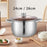 Stainless Steel Stockpot Dual Handle Kitchen Cooking Pot for Eggs Sauce Meat 23.5cm